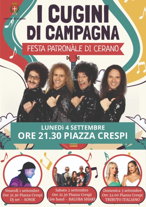 Patronale di Cerano: quest’anno il luna park ci sarà e arrivano anche i “Cugini di campagna”