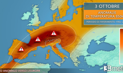 Escalation continua di caldo: nuovi record previsti pure per ottobre