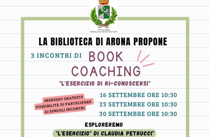 Book coaching in biblioteca ad Arona: l’esercizio di ri-conoscersi