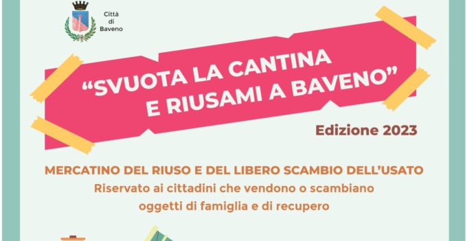 Svuota la cantina e riusiamo: mercatino a Baveno il 30 settembre e il 1 ottobre