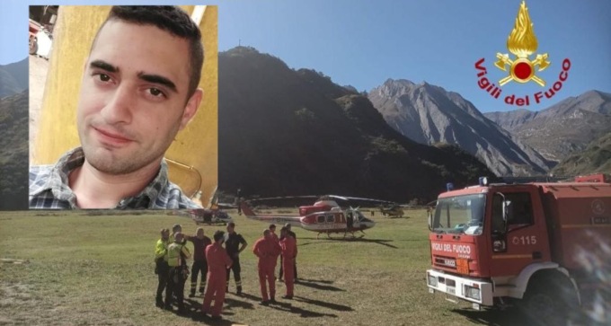 Travolti dalla frana: sospesi i tentativi di recupero del corpo di Matteo Barcellini