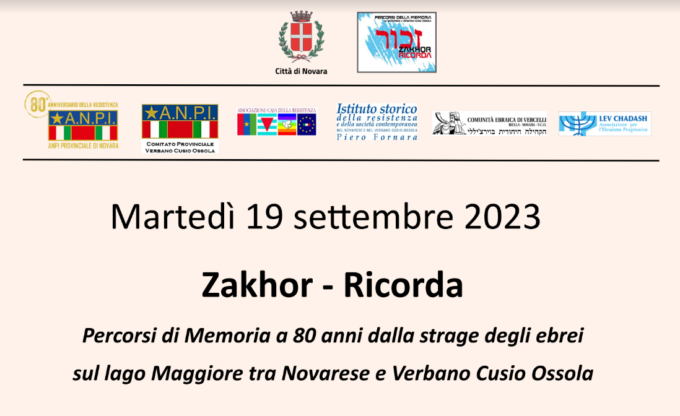Percorsi di Memoria a 80 anni dalla strage degli ebrei: totem commemorativo a Novara