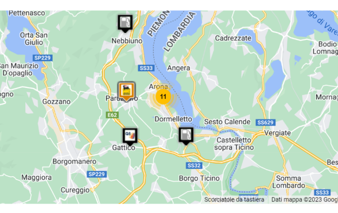Benzina sotto 1,9 euro al litro: i distributori più economici ad Arona