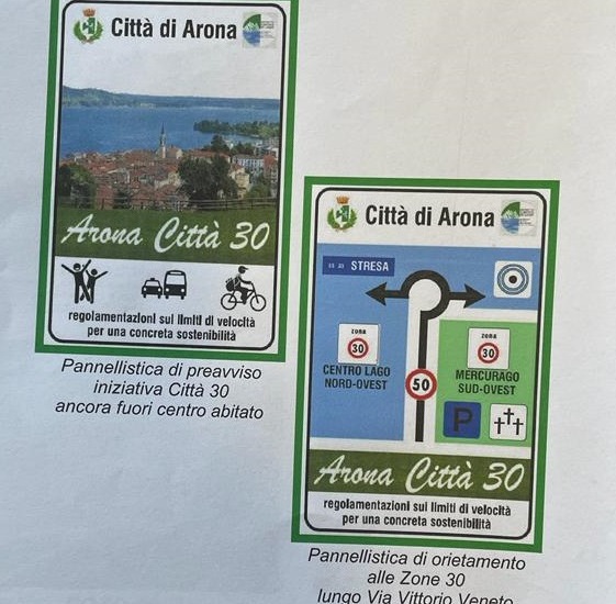 “Arona Città 30”: il progetto dell’amministrazione