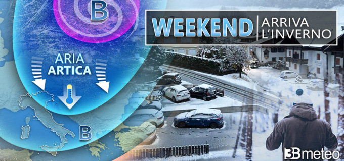 L’inverno fa sul serio: weekend e prossima settimana con freddo, maltempo e neve a quote basse