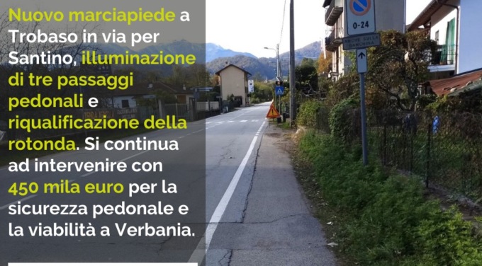Nuovo marciapiede a Trobaso: lavori per 450 mila euro