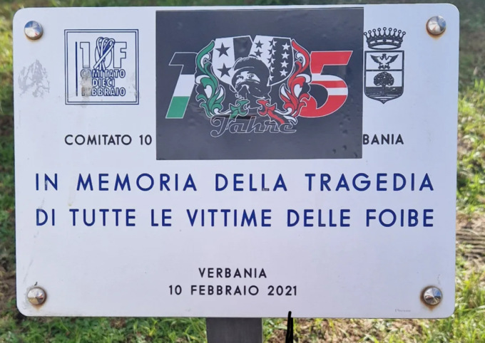“Incredibile oltraggio alla targa delle vittime nelle foibe a Verbania”