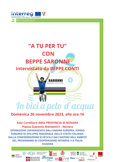 “A tu per tu con Beppe Saronni”: nuova iniziativa della Provincia