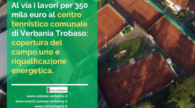 350mila euro per il centro tennistico di Trobaso