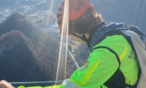 Intervento del soccorso alpino a Varallo Sesia per una coppia di ferratisti bloccati