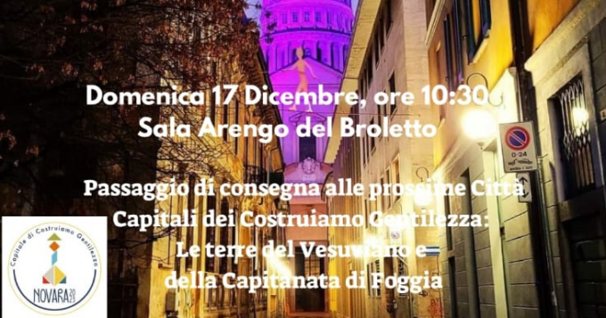 Novara passa il testimone alla nuova capitale della gentilezza