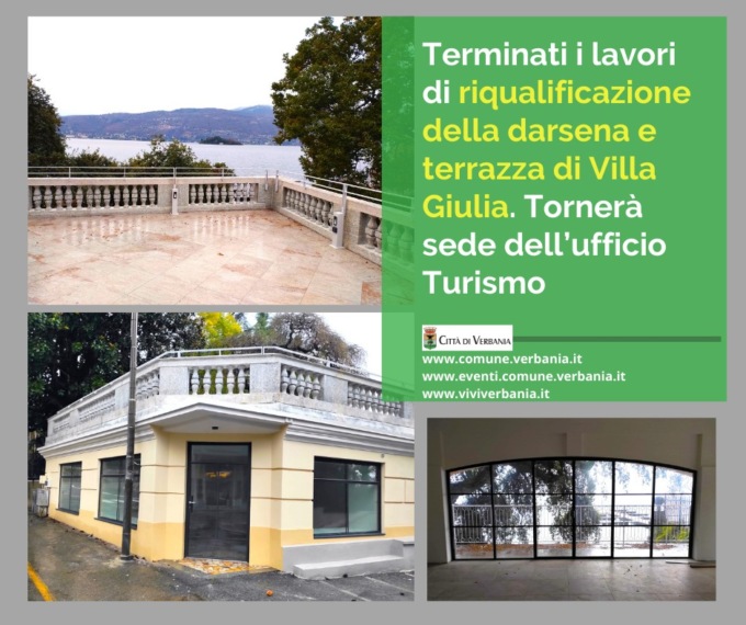 Terminata la riqualificazione della darsena di Villa Giulia a Pallanza