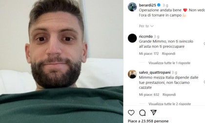 Domenico Berardi, attaccante del Sassuolo e della Nazionale, operato a Fara Novarese