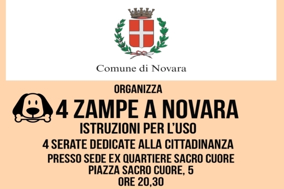 “4 zampe a Novara”: gli incontri