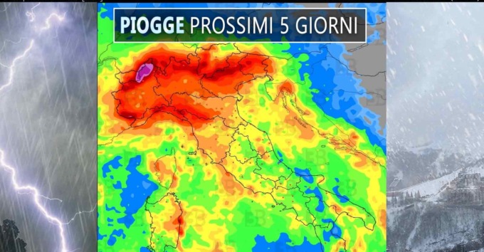 Ciclone mediterraneo sull’Italia e nel weekend altro maltempo con Alpi sommerse di neve