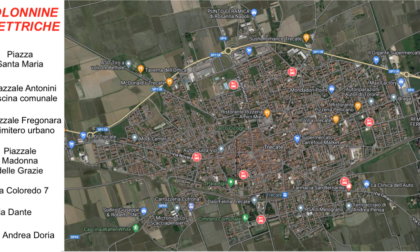 A Trecate attive 8 colonnine per la ricarica di veicoli elettrici o ibridi