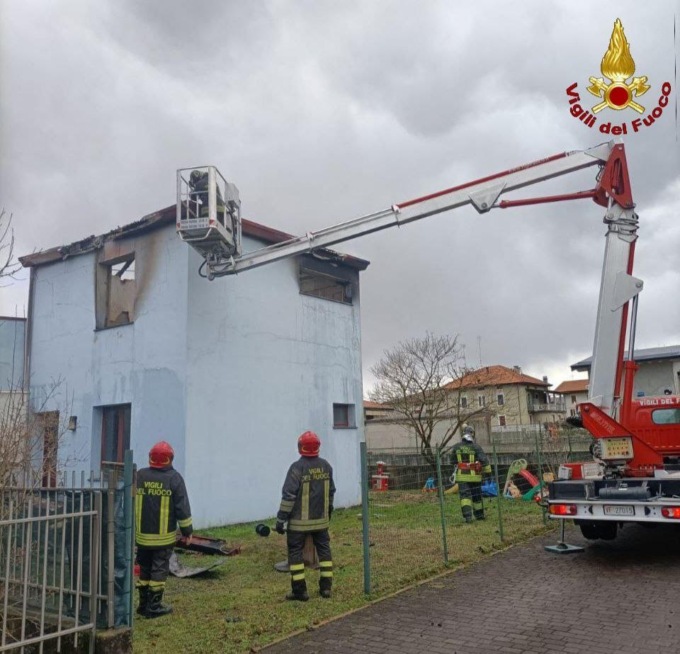 Incendio al micronido di Briga Novarese: bimbi in salvo