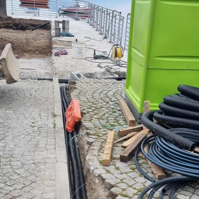 Lavori pubblici in corso a Lesa