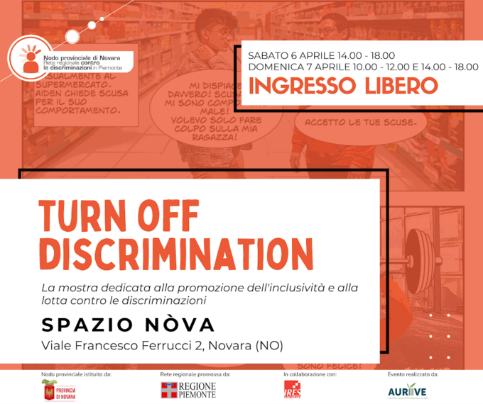 “Turn off discrimination” la mostra a Novara
