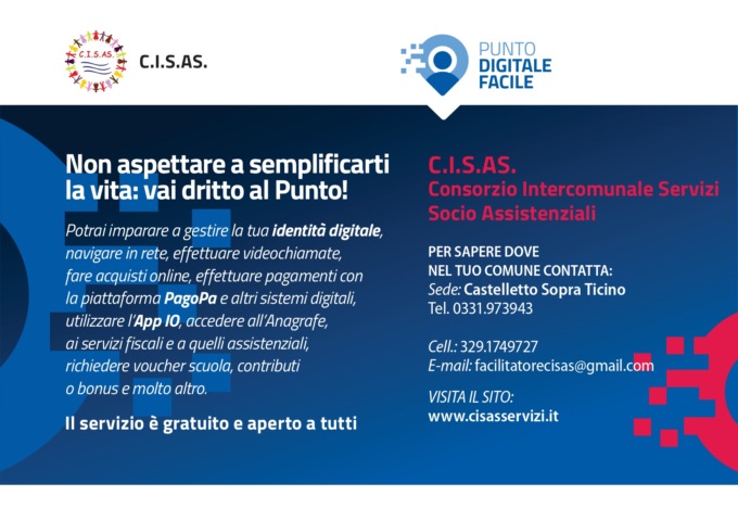 Con il Cisas e il Cisa uno sportello di facilitazione digitale per tutti