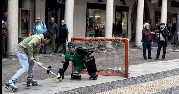 Novara è diventata uno speciale “set” per lo spot dei mondiali di hockey