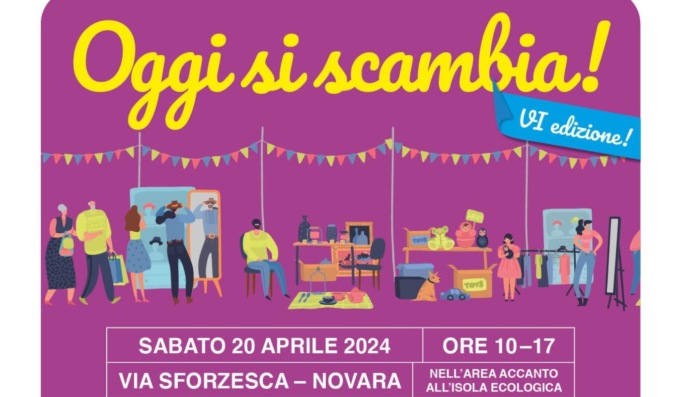 “Oggi si scambia”: sabato 20 aprile a Novara