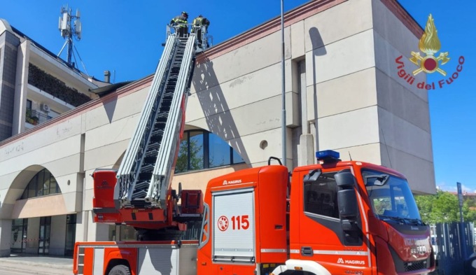 Vento forte: intervento su un tetto in via Gnifetti