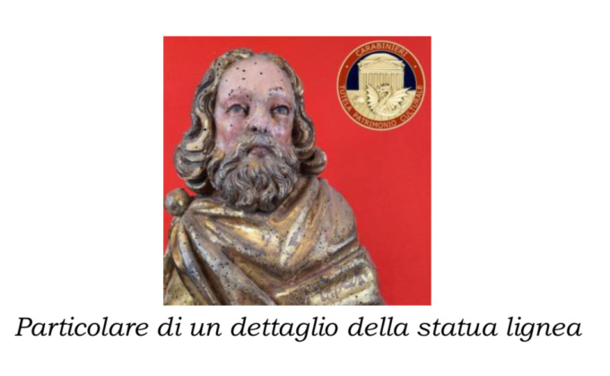 I Carabinieri per la Tutela del Patrimonio Culturale restituiranno un’antica statua lignea rubata nel 1976