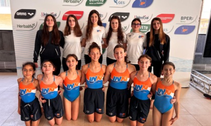 Le "ondine" della Libertas nuoto Novara in gran spolvero agli italiani