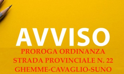 Prorogata la chiusura totale sulla provinciale Ghemme-Cavaglio-Suno