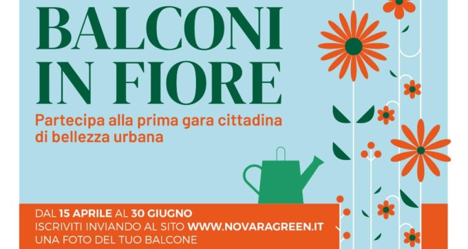 “Balconi in fiore”: prima gara di bellezza urbana città di Novara