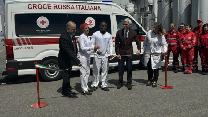 Barilla ha celebrato i suoi 30 anni a Novara donando un’ambulanza alla Croce rossa