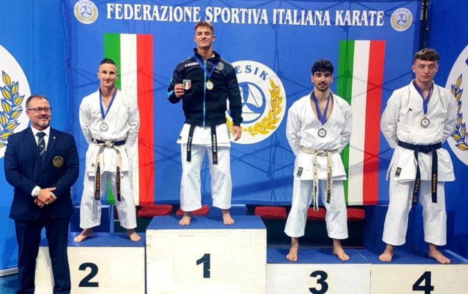 Il novarese Giacomo Casazza oro ai nazionali di karate fesik
