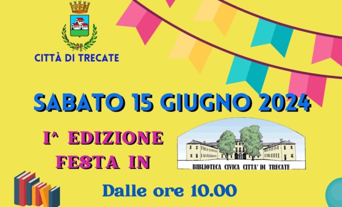 Sabato 15 a Trecate la prima edizione della “Festa in biblioteca”