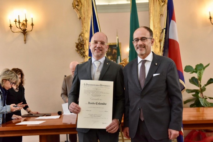 L’aronese Davide Colombo insignito del titolo di “Cavaliere della Repubblica”
