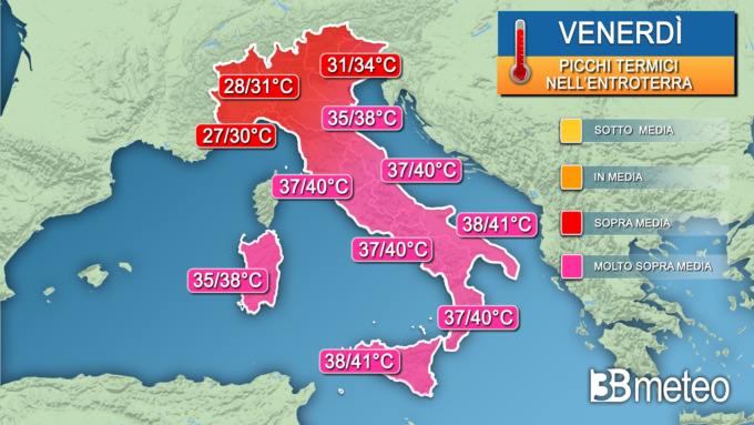 L’estate ruggisce: imminente intensa ondata di caldo africano, picchi di oltre 40°C