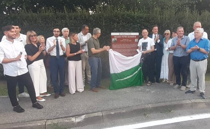 Rotatoria di via San Luigi ad Arona intitolata a Amadeo Peter Giannini