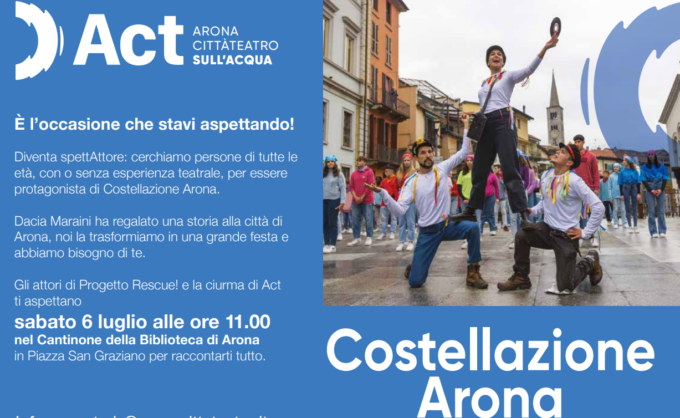Festival Teatro sull’Acqua: spettacolo teatrale che porta in scena i cittadini aronesi