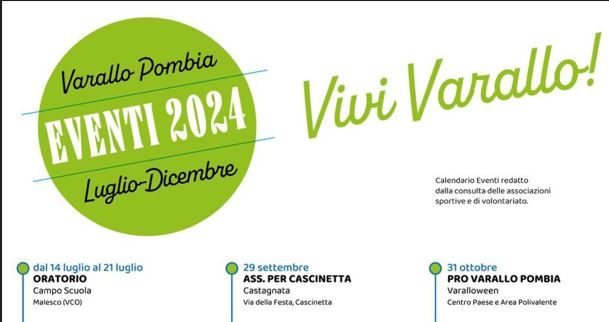 Ritorna “Vivi Varallo!” la rassegna del Comune di Varallo Pombia