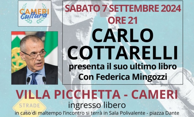 Carlo Cottarelli svela i segreti della politica “Dentro il Palazzo” a Villa Picchetta a Cameri