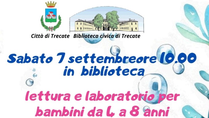 Sabato 7 riprendono i laboratori per bambini alla biblioteca di Trecate