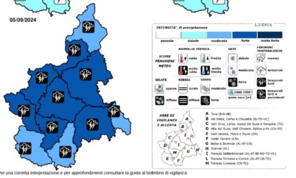 Allerta gialla oggi e, soprattutto, domani per forti temporali