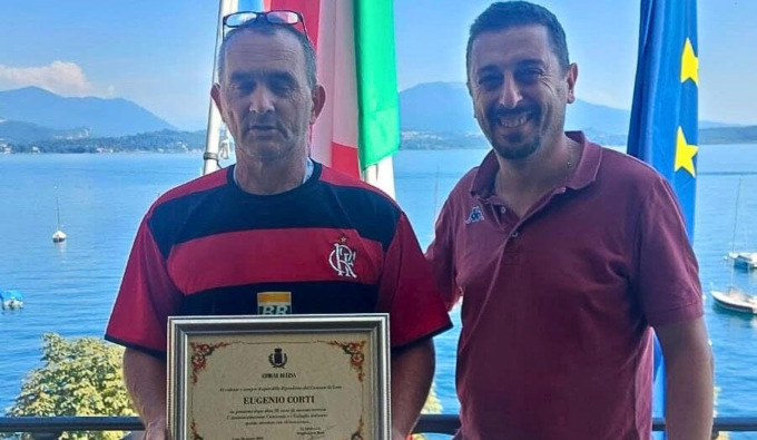 Eugenio Corti in pensione dopo 29 anni in servizio al comune di Lesa