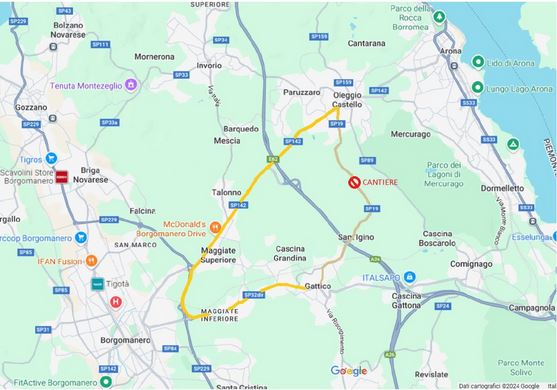 Da domani traffico sospeso sulla provinciale 19 tra Gattico e Oleggio Castello