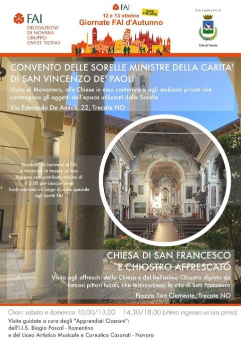 “Giornate d’autunno del Fai”: due i luoghi aperti a Trecate