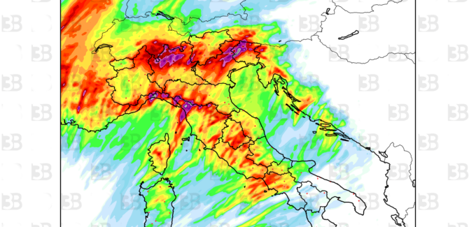 Due forti perturbazioni in arrivo: rischio nubifragi e allagamenti