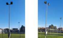 Nuova illuminazione led per i campi da calcio di Trecate