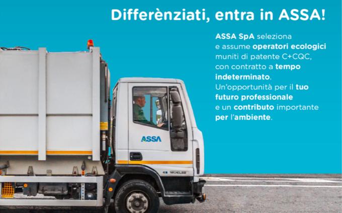 Assa assume operatori ecologici con contratto a tempo indeterminato