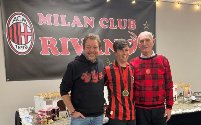 Il Milan club di Borgomanero premia l’atleta paralimpico Riccardo Bagaini