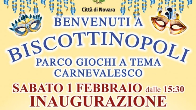 Biscottinopoli apre i battenti in piazza Puccini il 1° febbraio a Novara